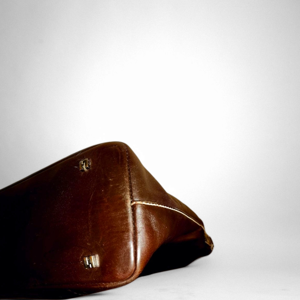 Lambertson Truex Classic Leather Hobo Bag in Dark Brown - Picture 7 of 12
